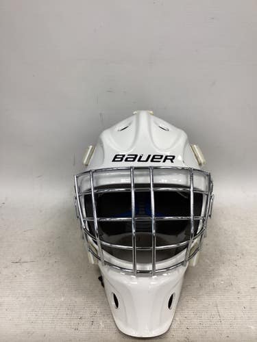 Used Bauer BAUER 930 GOAL MASK Youth Goalie Helmet/Mask White SM 11851-S000051427