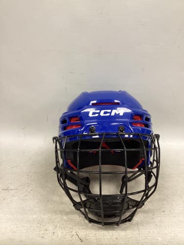 Used CCM TACKS 70 S Helmet Cage Combo Royal Blue SM 11851-S000051474