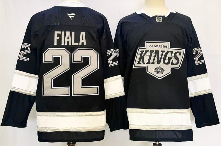 Men's Los Angeles Kings Fiala 22 Stitched Black Jersey Ice Hockey Jersey Size 50