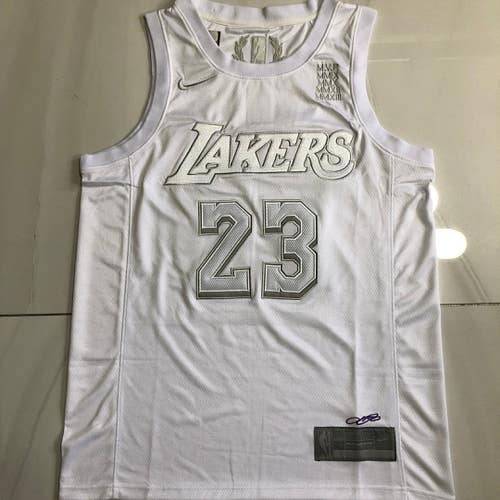 LeBron James MVP Edition White #23 Basketball Embroidered Jersey  Size Medium