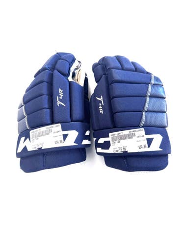 Used CCM T4R Junior Gloves Navy Blue 12" 11860-S000315027