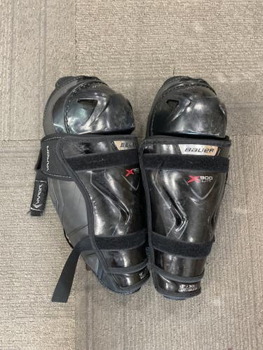 Used Bauer X900 LITE Senior Shin Guards Black 12" 11614-S000243537