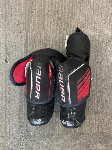 Used Bauer NSX Junior Elbow Pads Black LG 11614-S000243536