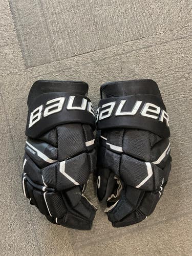 Used Bauer SUPREME MACH GLOVES Senior Gloves Black 14" 11614-S000243530