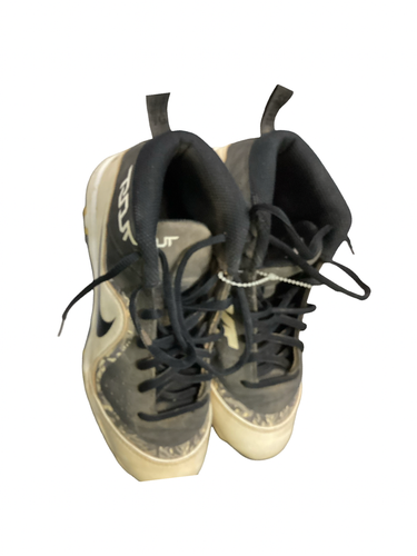 Used Nike TROUT BB/SB Cleats Black And White Junior 04.5 11613-S000189302