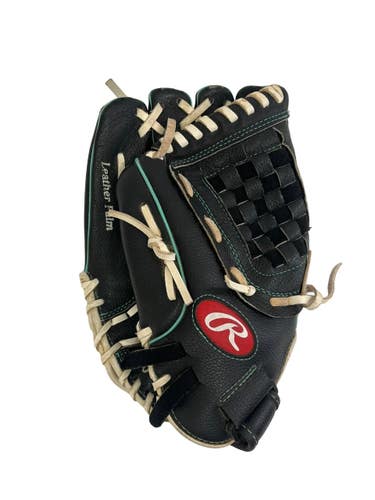 Used Rawlings 1.5" Fastpitch Softball LH Throw Softball Glove Black 11692-S000156830