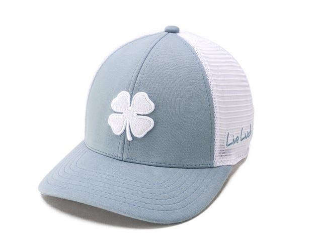 NEW Black Clover Live Lucky Perfect Luck #22 Heather Blue Fitted L/XL Golf Hat
