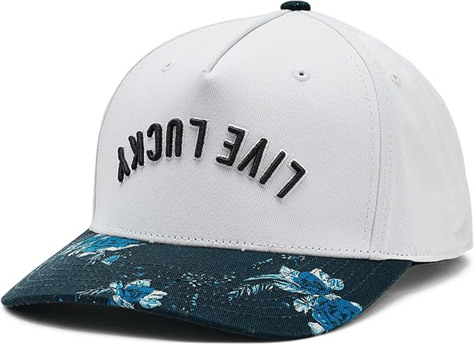 NEW Black Clover Live Lucky Tropical Upside Down Luck White Snapback Golf