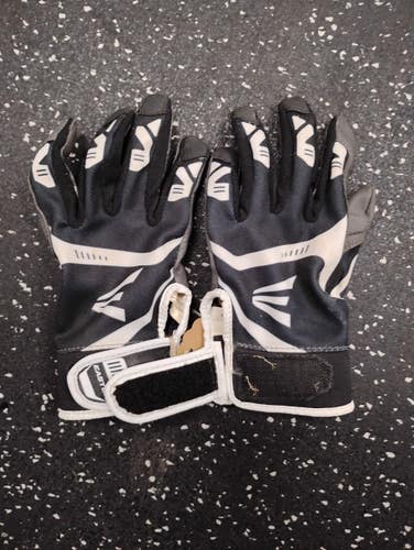 Used Easton BB/SB Batting Gloves Black And White M/L 11849-S000043773