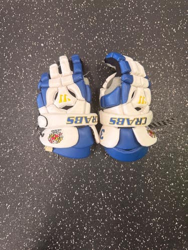 Used Warrior RIOT II Lacrosse Helmet White And Royal Blue LG 11849-S000043754