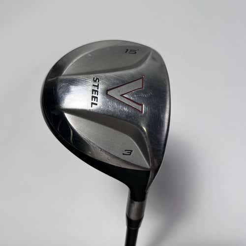 TaylorMade V Steel 3 Fairway Wood 15* MAS2 Stiff Graphite Mens RH