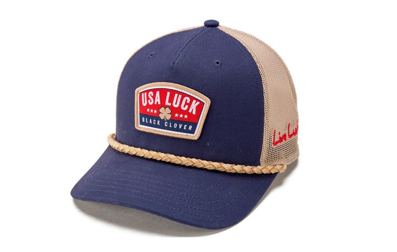 NEW Black Clover Live Lucky USA Lucky Rope Navy Snapback Golf Hat/Cap