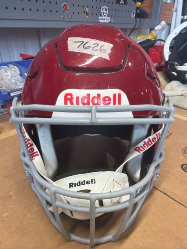 USED RIDDELL FLEX ADULT HELMET - MEDIUM - PEARL CARDINAL