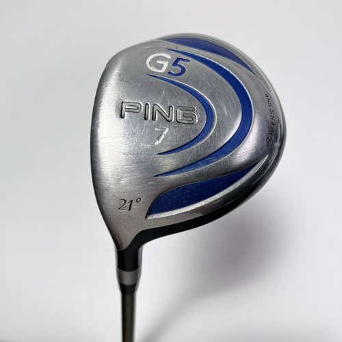 LEFTY Ping G5 7 Fairway Wood 21* Aldila NV Green 65g Stiff LH