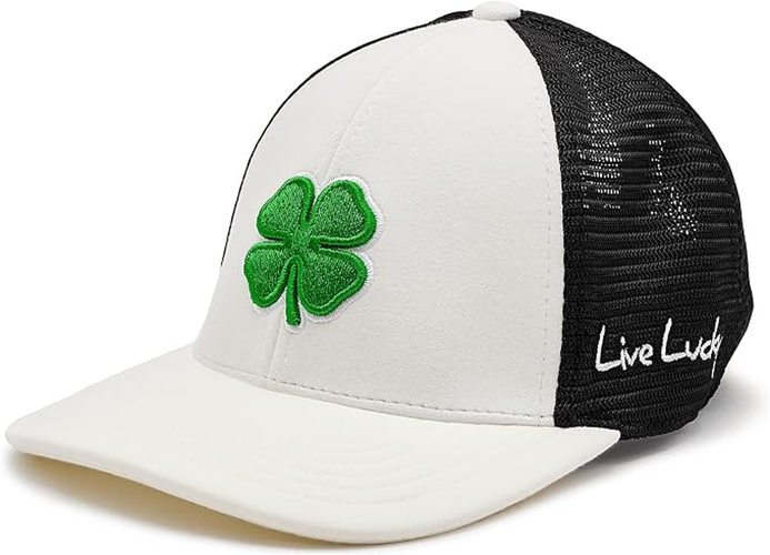 NEW Black Clover Live Lucky Perfect Luck #23 Heather White Fitted L/XL Golf Hat