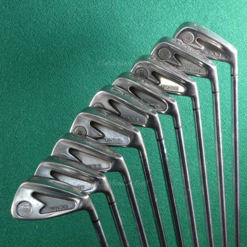 VINTAGE Wilson 1200 / 1200 LT 2-PW, SW Iron Set Factory TT Steel Regular *READ*