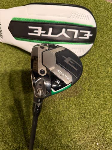 Callaway Elyte X 3 15* Fairway Wood, Vanquish Regular Flex, LH