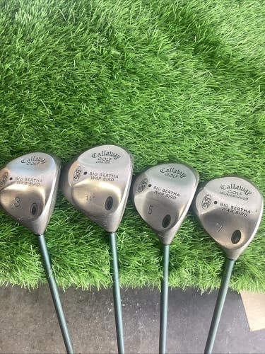 Callaway Big Bertha War Bird Woods Set 1-3-5-7 With Ladies Graphite Shafts
