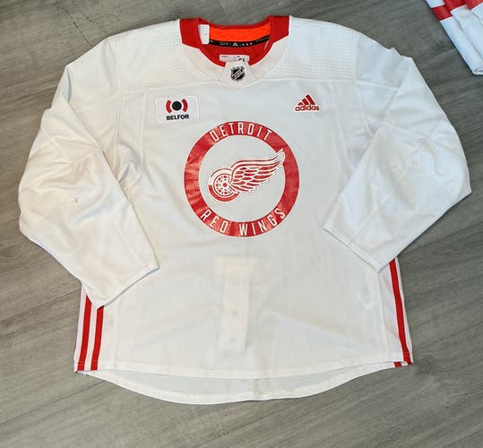 (Used) Detroit Red Wings MiC White 56 Men's Adidas Practice Jersey