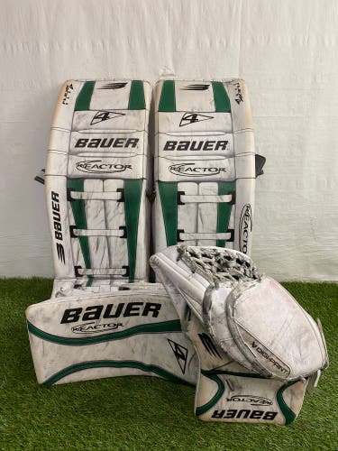 32" Senior Bauer Hyperlite 2 Goalie Set | Bauer Vapor 90 Glove | Skinned as Reactor DigiPrint