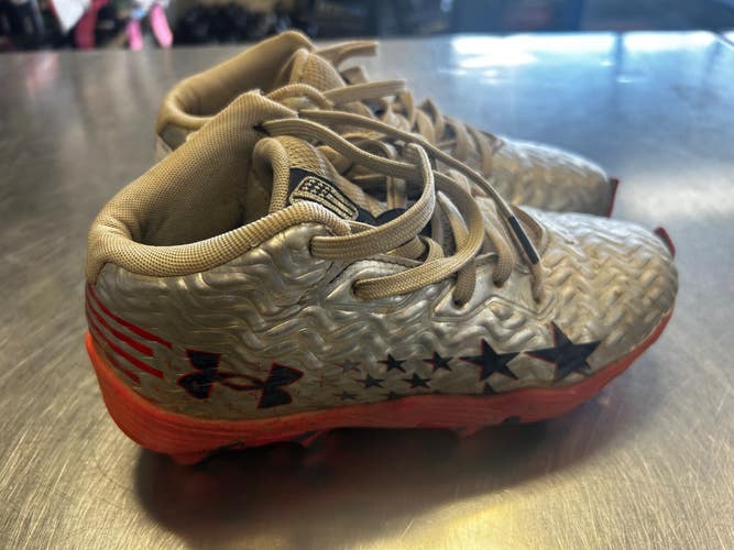 Used Under Armour USA BB/SB Cleats Red Junior 03.5 11868-S000071600