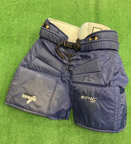 Blue Senior Large Vaughn Epic 8600 Hockey Goalie Pants (Used)