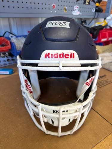 USED RIDDELL FLEX ADULT HELMET - MEDIUM - FLAT NAVY