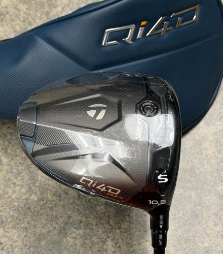 TaylorMade Qi4D MAX Driver 10.5* Stiff Flex REAX 50 Blue w/ Headcover RH MINT!