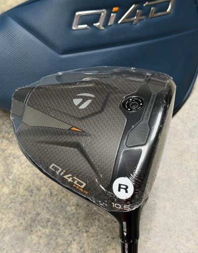 TaylorMade Qi4D MAX Driver 10.5* Regular Flex REAX 50 Blue w/ Headcover RH MINT!