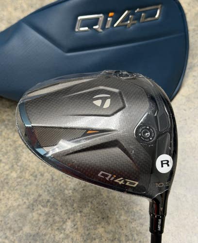 TaylorMade Qi4D Driver 10.5* Regular Flex REAX 50 Blue w/ Headcover RH MINT!