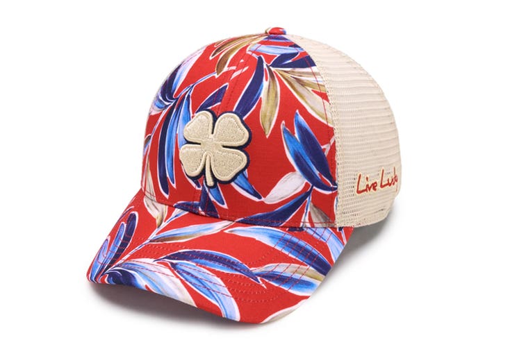 NEW Black Clover Live Lucky Island Luck #32 Red Tropical Snapback Golf Hat/Cap