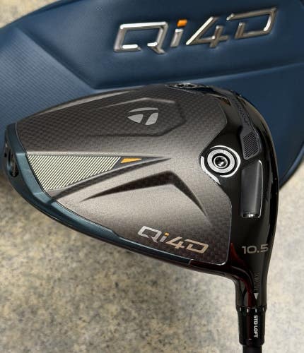 TaylorMade Qi4D Driver 10.5* Stiff Flex REAX 50 Red w/ Headcover RH MINT!