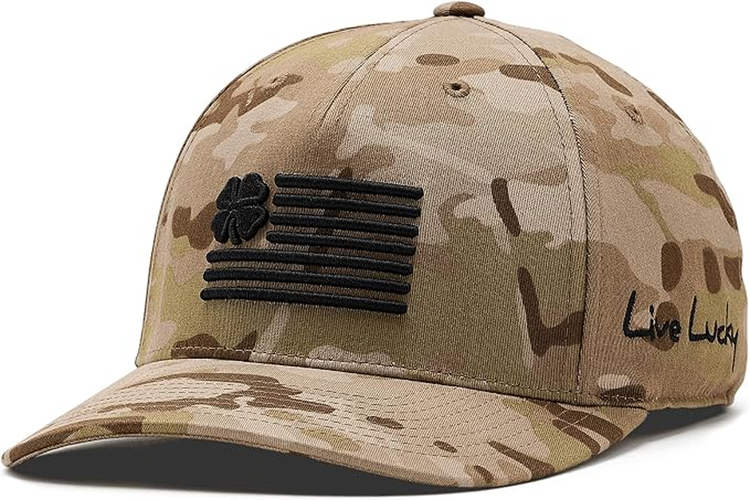 NEW Black Clover Live Lucky Clover Nation #30 Tan Camo Adjustable Snapback Golf