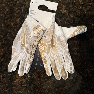 Gold Large Adult Nike Vapor Jet Gloves (New)