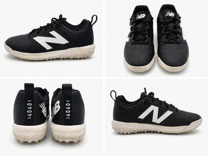 New Balance Kids FuelCell 4040 v8 Turf Baseball Shoes – Black/White – Gently Used