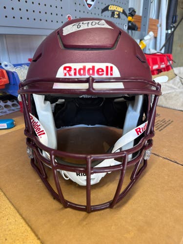 USED RIDDELL FLEX ADULT HELMET - MEDIUM - METALLIC FLAT MAROON