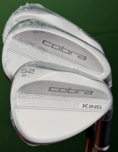 Cobra King Wedge Set 52-08, 56-12, 60-08 Steel Dynamic Gold Spinner GW SW LW NEW