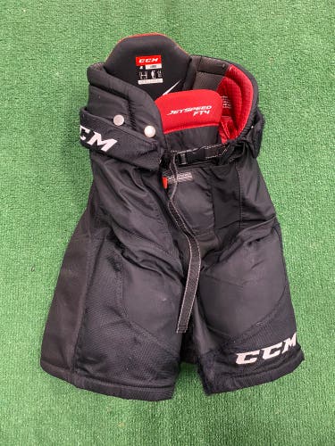 Black Junior Large CCM JetSpeed FT4 Hockey Pants (Used)