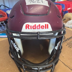 USED RIDDELL FLEX ADULT HELMET - MEDIUM - FLAT MAROON