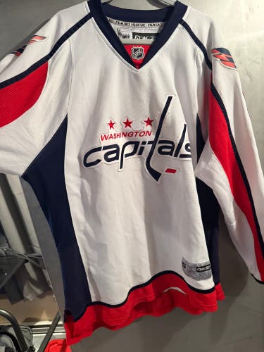 Washington Capitals Ovechkin White XXL Men's Reebok Jersey (Used)