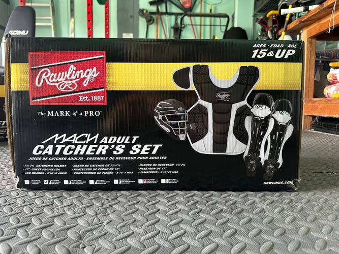 Rawlings Mach Catcher's Set (New) - Black w/Wht trim