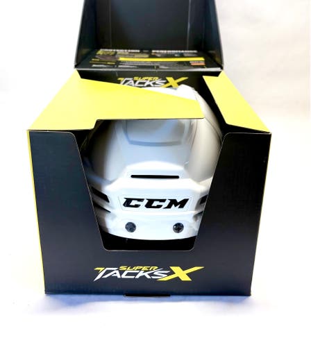 New CCM Tacks X Pro Stock Helmet - Large - White