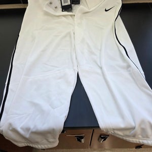 White Men's XL Adult Nike Game Pants (New)