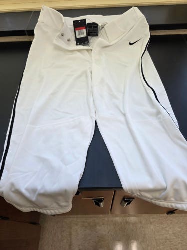 White Men's XL Adult Nike Game Pants (New)