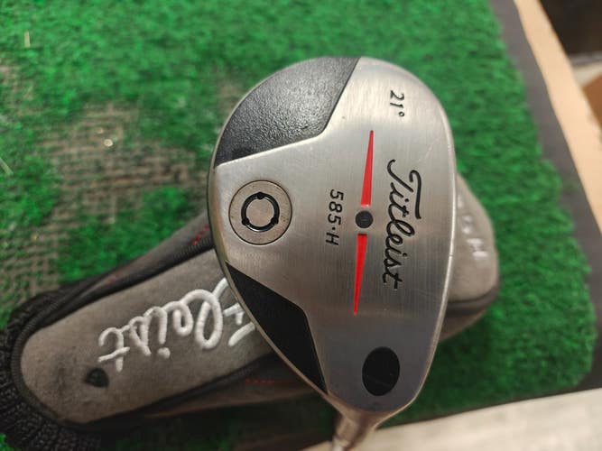 Titleist 585H 21 Degree 4 Hybrid 4H Stiff Flex S300 Steel Shaft w Headcover