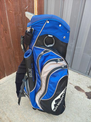 Sun Mountain 14 Way Top DLX Speed Cart Golf Bag Blue/Black/White