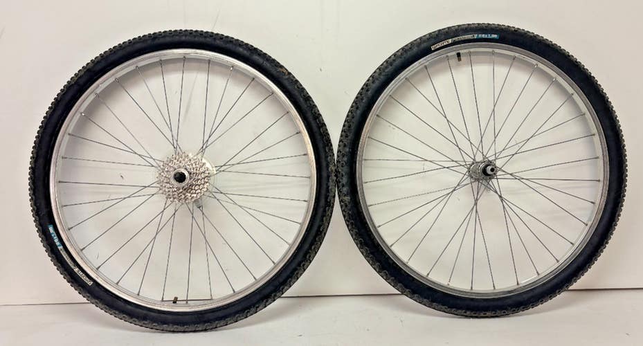 Araya RX-7 7-Speed Aluminum 26" QR Mtn Bike Wheelset Deore LX M550 Hubs +Tires