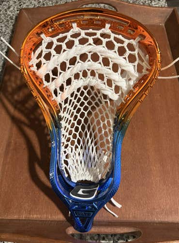 Gait Torq 3 Lacrosse Head (Professionally Strung) - Orange & Blue Chrome (New)