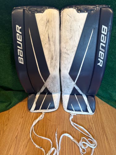 Blue Bauer Supreme 3S Goalie Leg Pads (Used) | Intermediate Small (30+)
