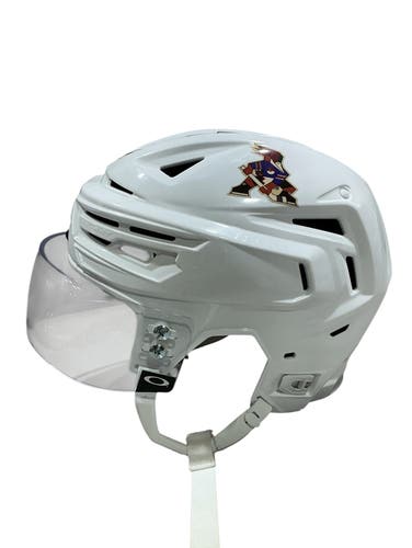 White Medium Bauer Re-Akt 155 Helmet Pro Stock (Used) 1666